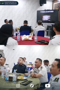 Perkuat Tata Kelola, Lapas Pasir Pengaraian Ikuti Pengarahan Dirjenpas