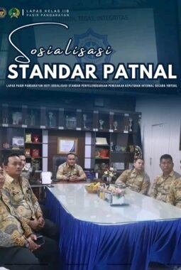 Lapas Pasir Pengaraian Ikuti Sosialisasi Standar Penyelenggaraan Penegakan Kepatuhan Internal Secara Virtual