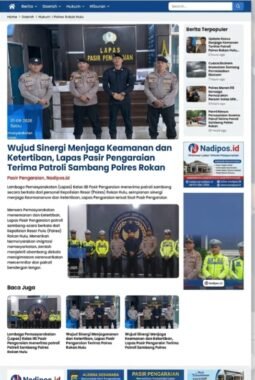 Wujud Sinergi Menjaga Keamanan dan Ketertiban, Lapas Pasir Pengaraian Terima Patroli Sambang Polres Rokan Hulu