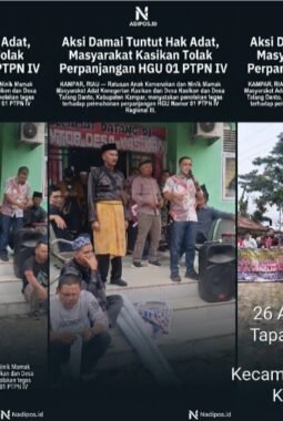 Aksi Damai Tuntut Hak Adat, Masyarakat Kasikan Tolak Perpanjangan HGU 01 PTPN IV