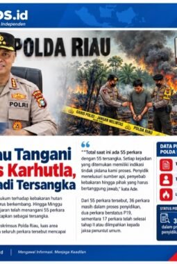 Polda Riau Tangani 55 Kasus Karhutla, 55 Orang Jadi Tersangka