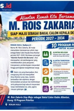 M. Rois Zakaria Siap Maju sebagai Bakal Calon Kades Aliantan, Usung 10 Program Prioritas
