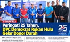 Peringati 25 Tahun, DPC Demokrat Rokan Hulu Gelar Donor Darah